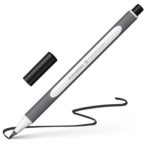 Rechizite școlare - Marker Schneider cu varf pensula Paint-It 070 negru