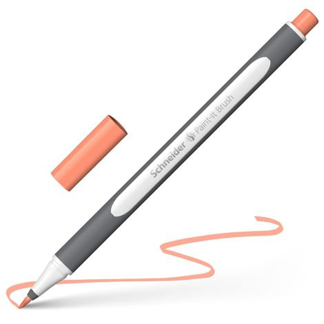 Rechizite școlare - Marker Schneider cu varf pensula Paint-It 070 pastel caisa