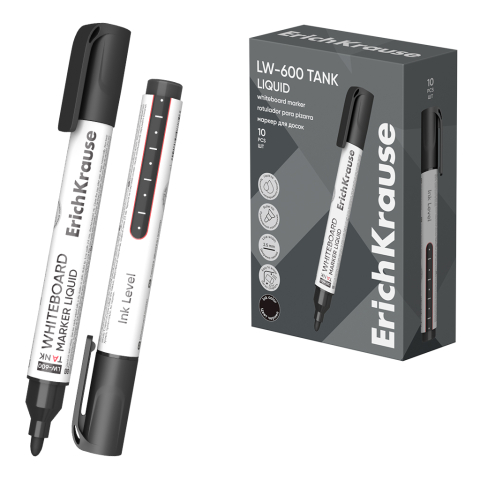 Markere și textmarkere - Marker tabla alba cerneala lichida neagra lw-600 erich 48774