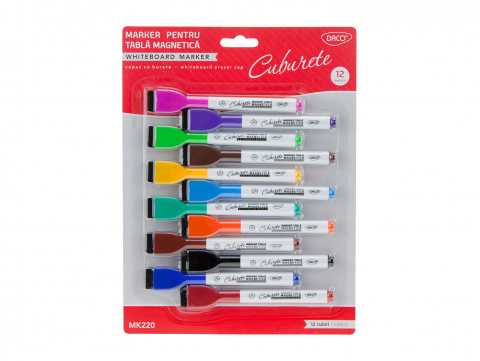 Marker tabla magnetica set 12 cu burete Daco [1]