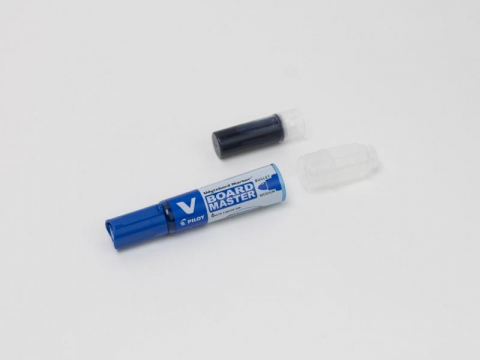 Marker whiteboard albastru 6mm varf rotund Vboard Pilot [3]