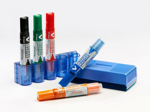 Marker whiteboard albastru 6mm varf rotund Vboard Pilot [2]
