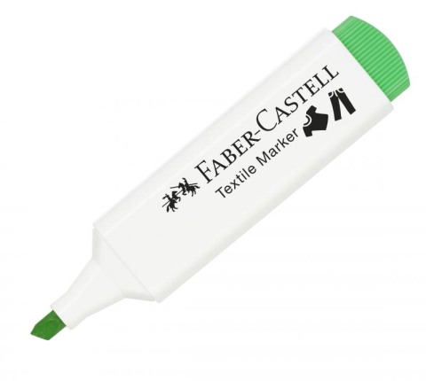 Markere - Marker textil verde neon Faber-Castell