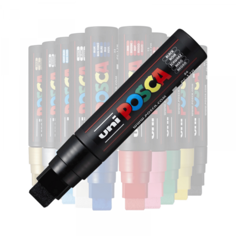 Marker Uni pc-17k Posca 15mm varf tesit negru [1]