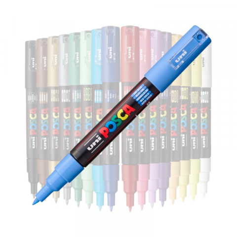 Marker Uni pc-1m Posca 0.7mm albastru sky [1]