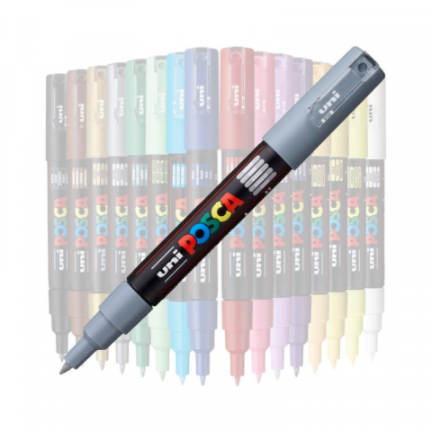 Marker Uni Posca 0.7mm gri [1]