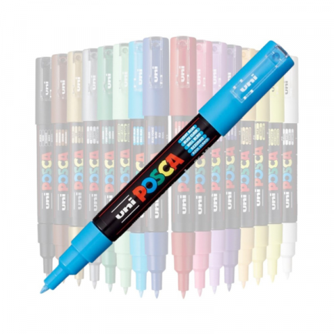 Marker Uni pc-1m Posca 0.7mm albastru deschis [1]