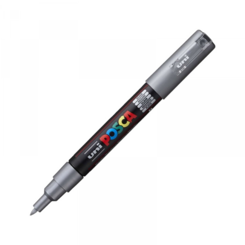Noutăți Librăria Compas - Marker Uni pc-1m Posca 0.7mm argintiu