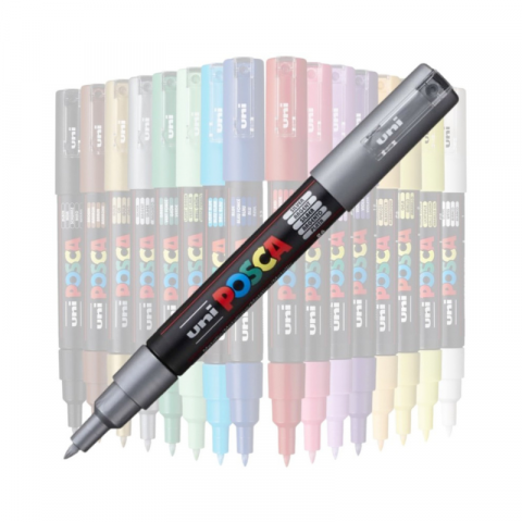 Marker Uni pc-1m Posca 0.7mm argintiu [1]