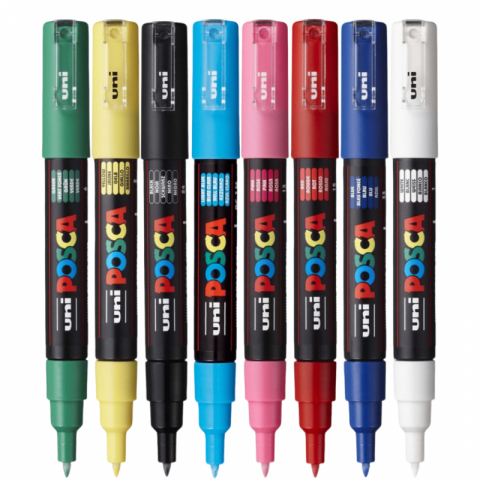 Marker Uni pc-1m Posca 0.7mm set 8 culori [1]