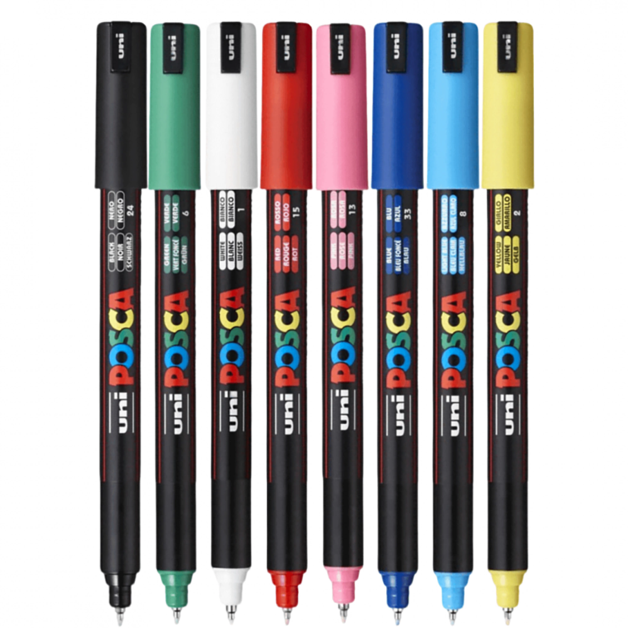 Marker Uni Posca PC-1MR 0.7mm 8 culori /set basic color [1]