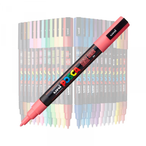 Marker Uni pc-3m Posca 0.9-1.3mm roz corai [1]