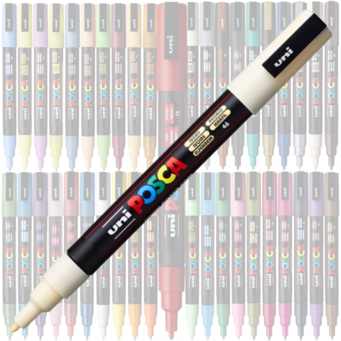 Marker UNI Posca PC-3M varf rotund 0.9-1.3mm fildes [2]