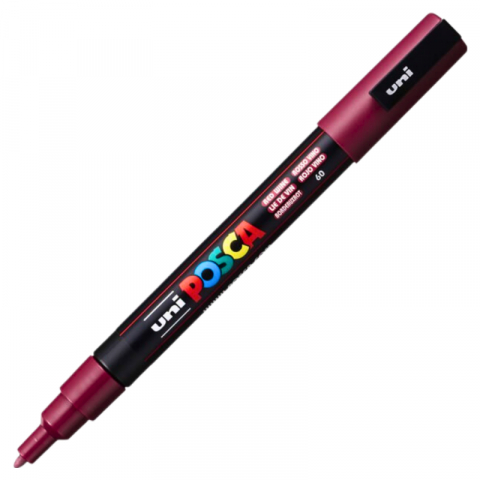 Promoții de Toamnă - Marker UNI Posca PC-3M varf rotund 0.9-1.3mm grena