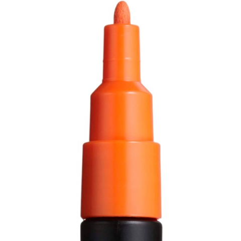 Marker UNI Posca PC-3M varf rotund 0.9-1.3mm portocaliu inchis [1]