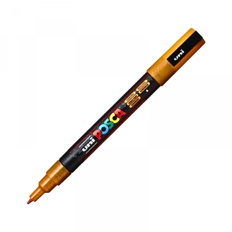 Noutăți Librăria Compas - Marker Uni pc-3m Posca 0.9-1.3mm portocaliu sclipici