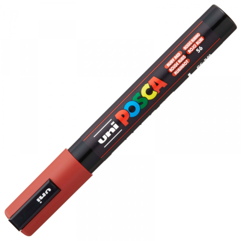 Marker Uni Posca pc-5m 1.8-2.5mm rosu rubin [1]