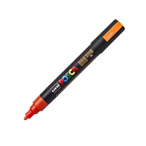 Markere - Marker Uni pc-5m Posca 1.8-2.5mm portocaliu fluorescent
