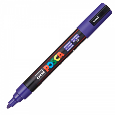 Rechizite școlare - Marker UNI Posca PC-5M varf rotund 1.8-2.5mm albastru de prusia