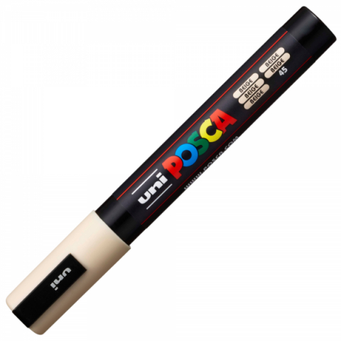 Marker UNI Posca PC-5M varf rotund 1.8-2.5mm bej [2]