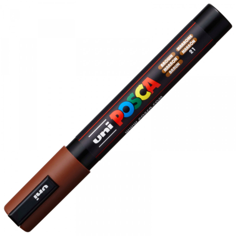 Marker UNI Posca PC-5M varf rotund 1.8-2.5mm maro [2]