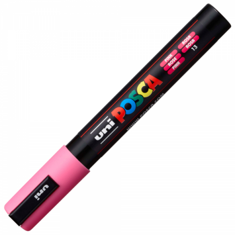 Marker UNI Posca PC-5M varf rotund 1.8-2.5mm roz [2]