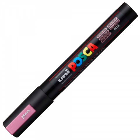 Marker UNI Posca PC-5M varf rotund 1.8-2.5mm roz metalizat [1]