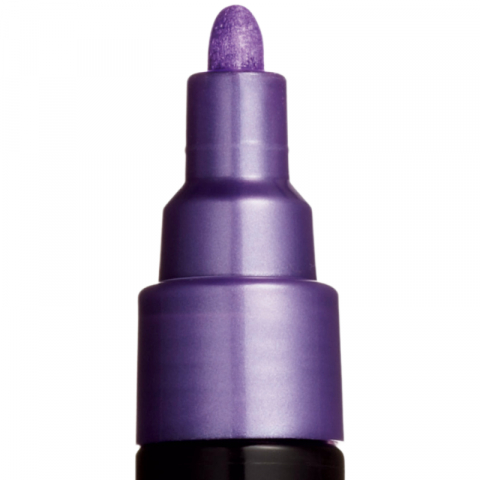 Marker UNI Posca PC-5M varf rotund 1.8-2.5mm violet metalizat [2]