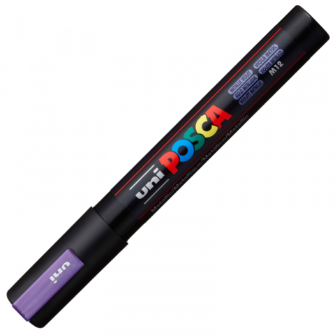 Marker UNI Posca PC-5M varf rotund 1.8-2.5mm violet metalizat [1]