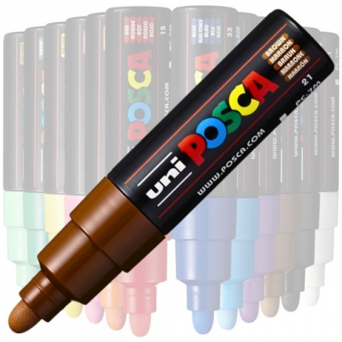 Birotică și accesorii birou - Marker Uni pc-7m Posca 4.5-5.5mm maro