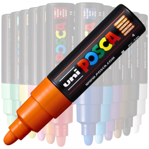 Birotică și accesorii birou - Marker Uni pc-7m Posca 4.5-5.5mm portocaliu