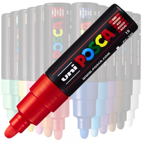Birotică și accesorii birou - Marker Uni pc-7m Posca 4.5-5.5mm rosu