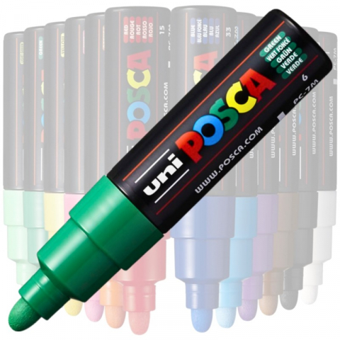 Birotică și accesorii birou - Marker Uni pc-7m Posca 4.5-5.5mm verde