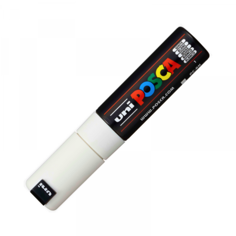 Marker Uni pc-8k Posca 8.0mm varf tesit alb [1]
