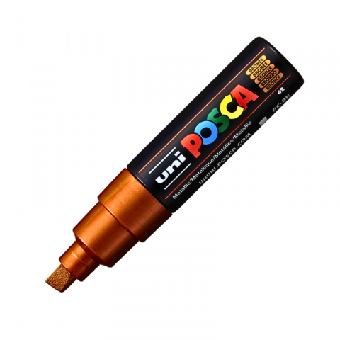 Noutăți Librăria Compas - Marker Uni pc-8k Posca 8.0mm varf tesit bronz