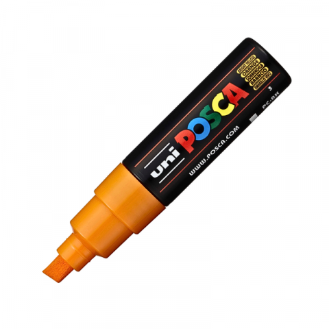 Birotică și accesorii birou - Marker Uni pc-8k Posca 8.0mm varf tesit portocaliu intens