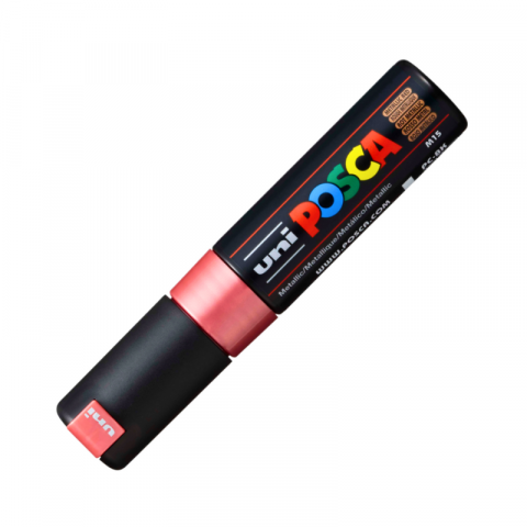 Marker Uni pc-8k Posca 8.0mm varf tesit rosu metalizat [1]