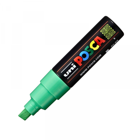 Noutăți Librăria Compas - Marker Uni pc-8k Posca 8.0mm varf tesit verde deschis