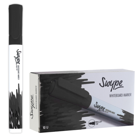 Rechizite școlare - Marker whiteboard Swype negru Linc