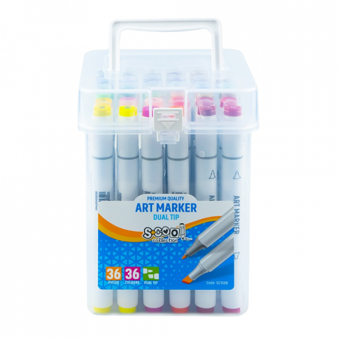 Markere cu 2 capete 6mm-3mm 36 culori S-COOL [8]
