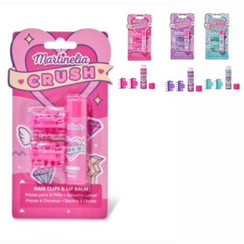 Cosmetice și bijuterii copii - Set balsam de buze Martinela culori diferite