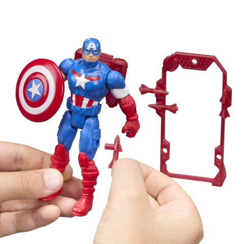 MARVEL AVENGERS ACTION VERS SET FIGURINA CAPTAIN AMERICA SI ACCESORII 11.4CM [6]