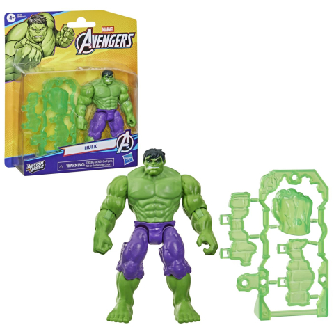 MARVEL AVENGERS ACTION VERS SET FIGURINA HULK SI ACCESORII 11.4CM [3]