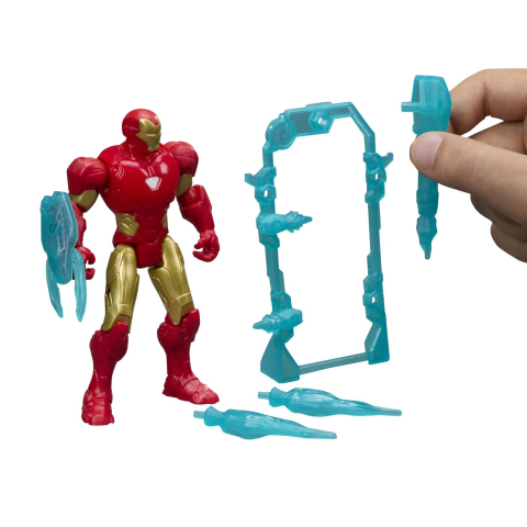 MARVEL AVENGERS ACTION VERS SET FIGURINA IRON MAN SI ACCESORII 11.4CM [5]
