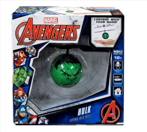 Jucării și jocuri - Jucarie interactiva Marvel Avengers Heliball Flying UFO Ball Hulk World Tech