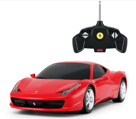 Masinuțe cu telecomandă - Masinuta cu telecomanda Rastar Ferrari 458 Italia rosu scara 1:18