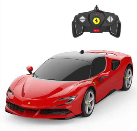 Masinuțe cu telecomandă - Masinuta cu telecomanda Rastar Ferrari SF90 Stradale scara 1:18