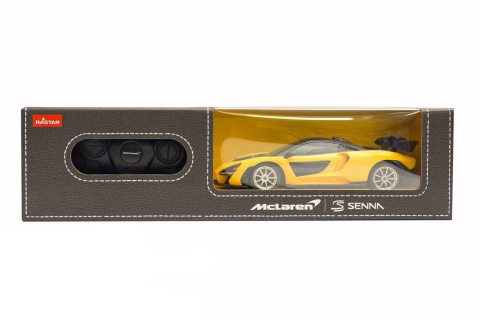 Masinuțe cu telecomandă - MASINA CU TELECOMANDA MCLAREN SENNA GALBEN CU SCARA 1 LA 24