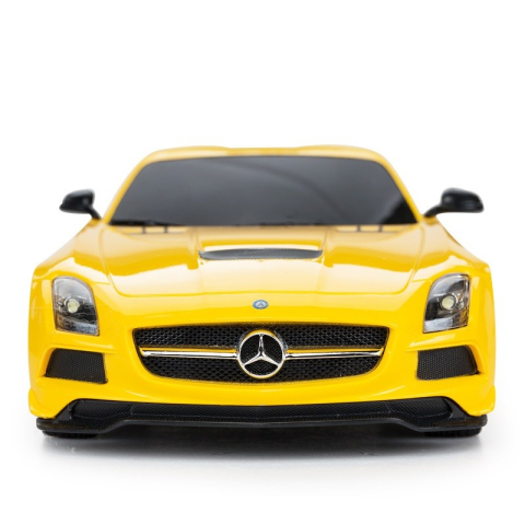 MASINA CU TELECOMANDA MERCEDES-BENZ SLS AMG GALBENA CU SCARA 1 LA 18 [4]