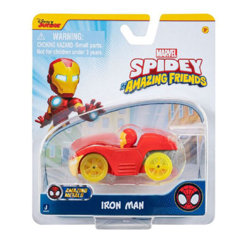 Mașinuțe de jucărie - Masinuta metalica si figurina Miles Iron Man